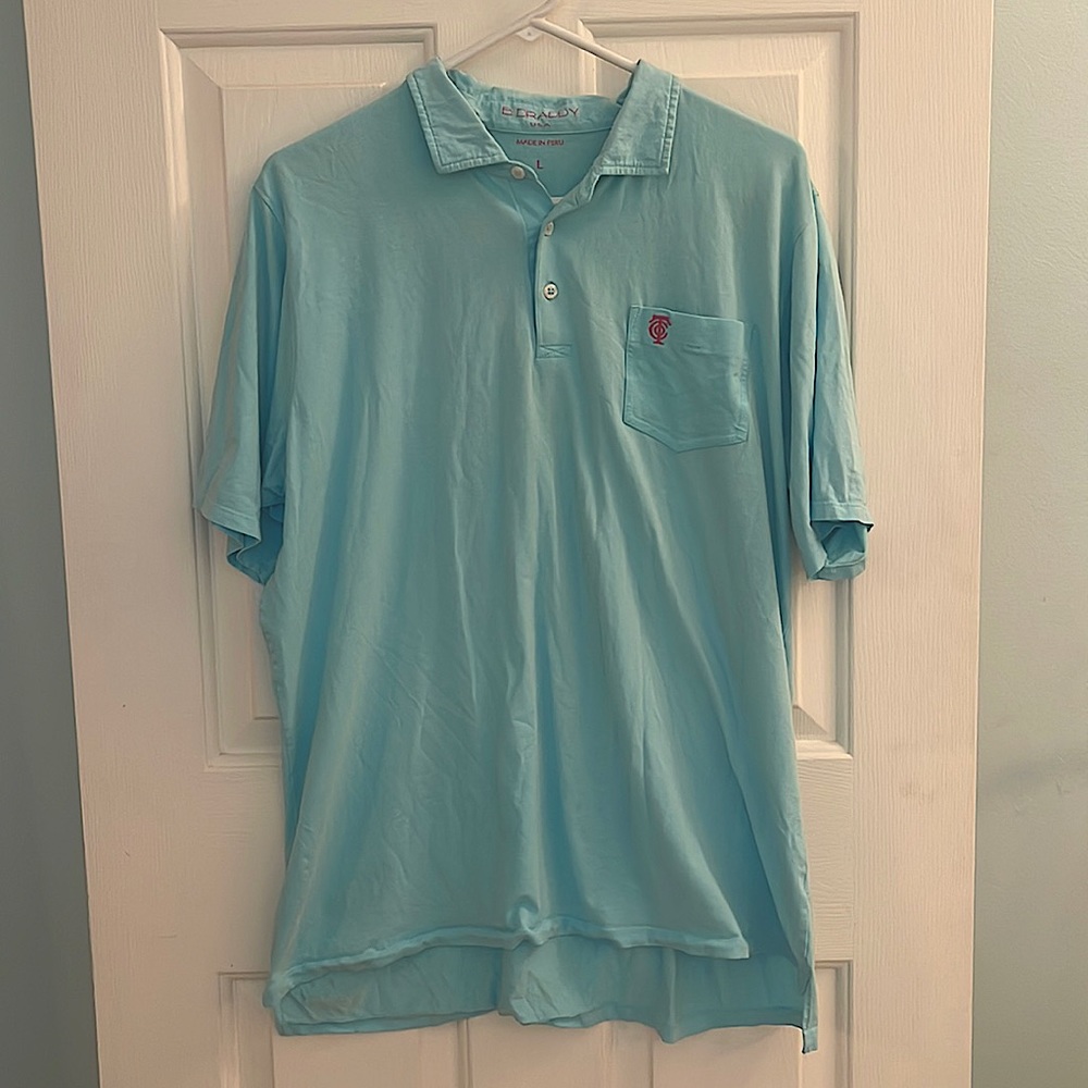 Men's Sky Blue Polo Shirt with Embroidered Logo